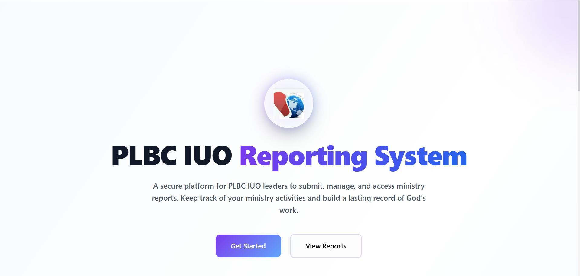 PLBC IUO Report interface